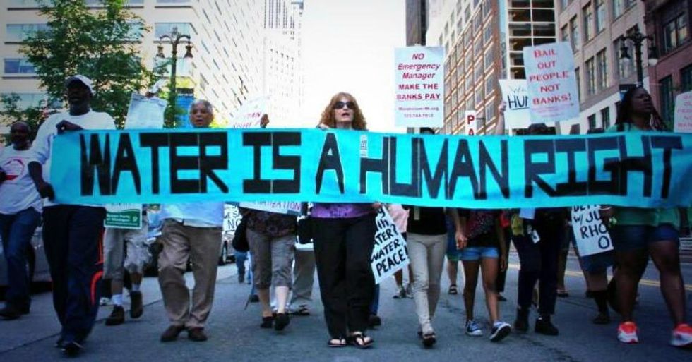 Detroit residents have organized direct actions, mass marches, and creative emergency responses to confront the water shut-off crisis. (Photo: Detroit Water Brigade)