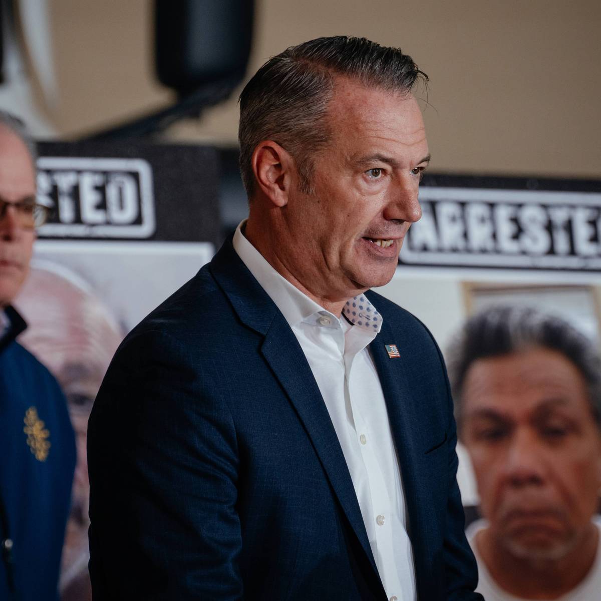 DHS Sec. Kristi Noem Holds A Press Conference In Indiana On Operation Midway Blitz Results