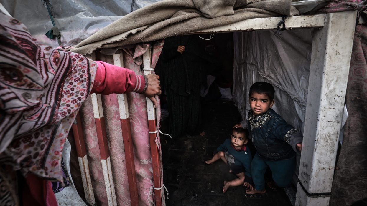 Displaced Palestinian children