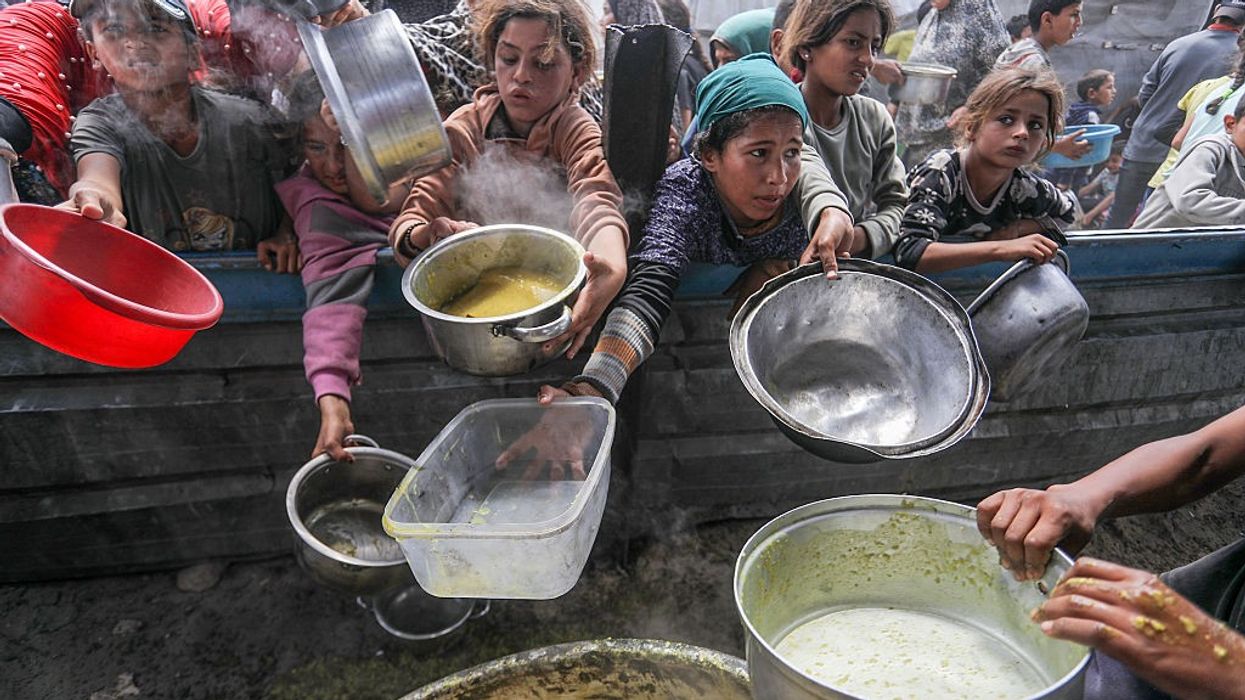 Displaced Palestinians children struggle for food amid deepening humanitarian crisis in Gaza