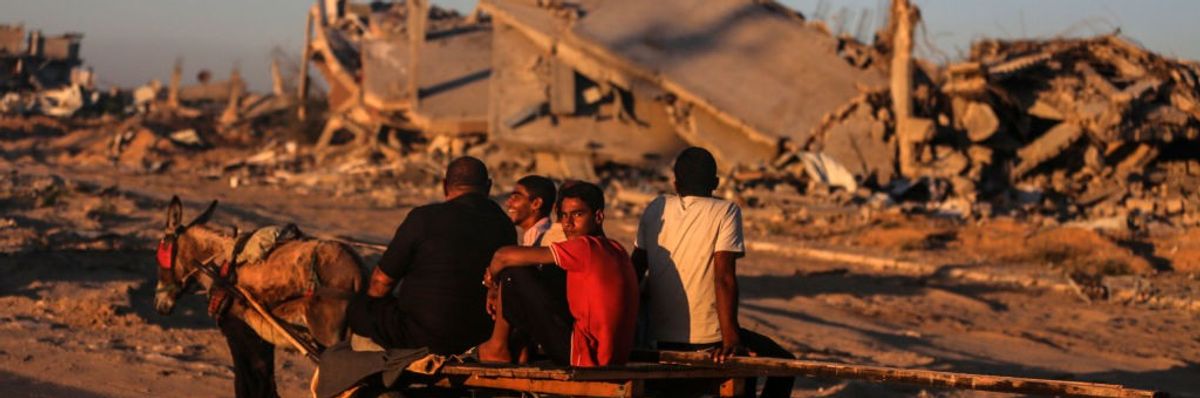 Displaced Palestinians flee Rafah in the southern Gaza Strip