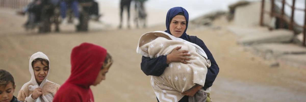 Displaced Palestinians in Gaza