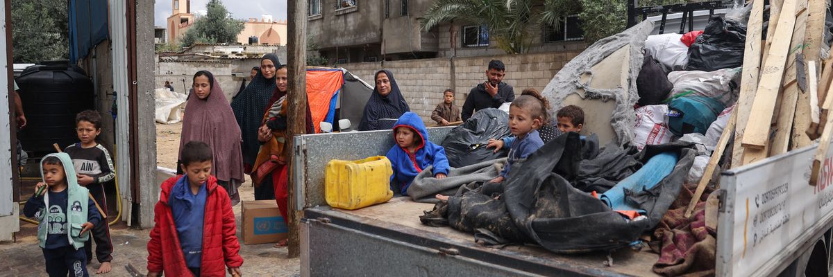 Displaced Palestinians in Rafah