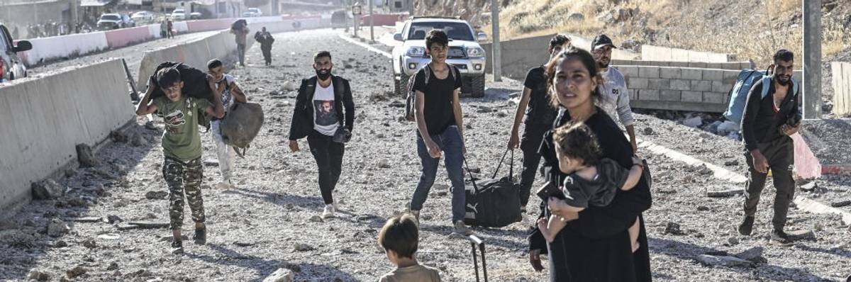 Displaced people flee Lebanon amid Israeli attacks