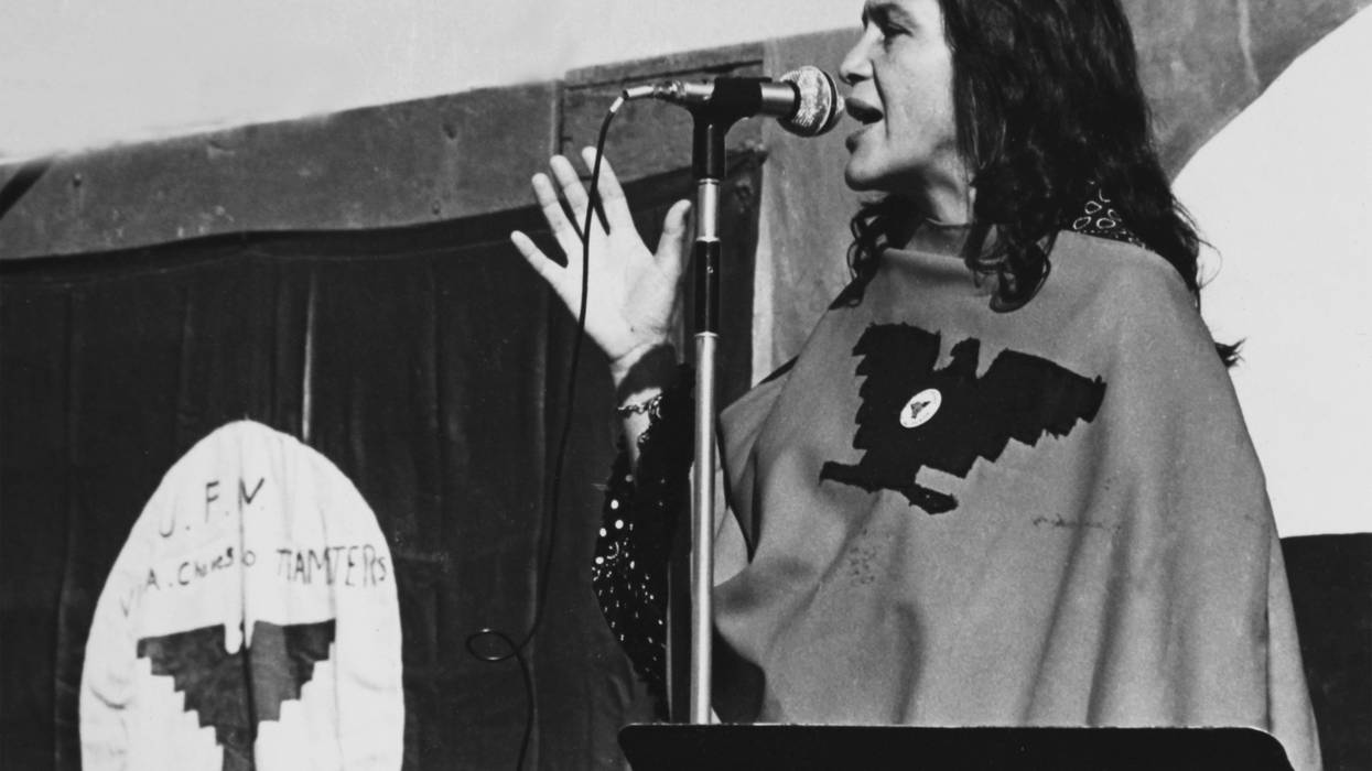 Dolores Huerta Speaks At UFW Rally