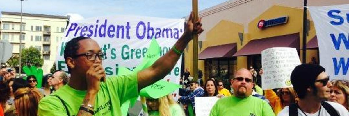 Hundreds Protest Obama's Energy Speech at Walmart