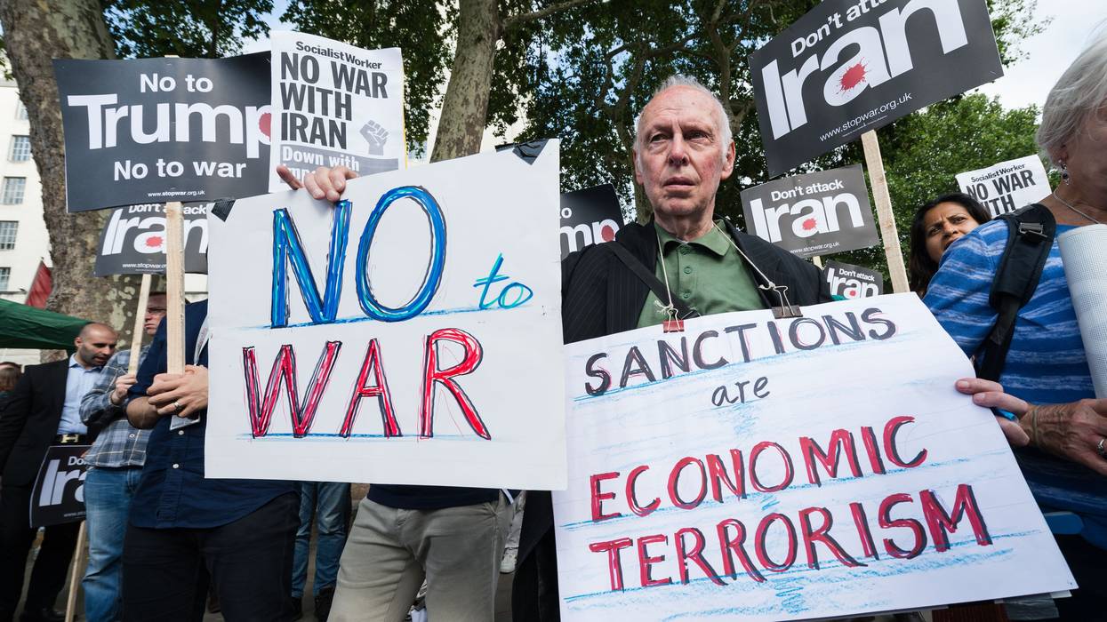 Don't Attack Iran Protest in London