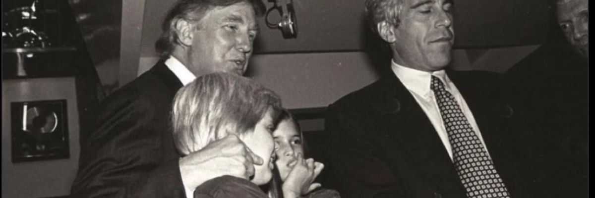 Donald, Eric and Ivanka Trump with bestie and lover of children Epstein