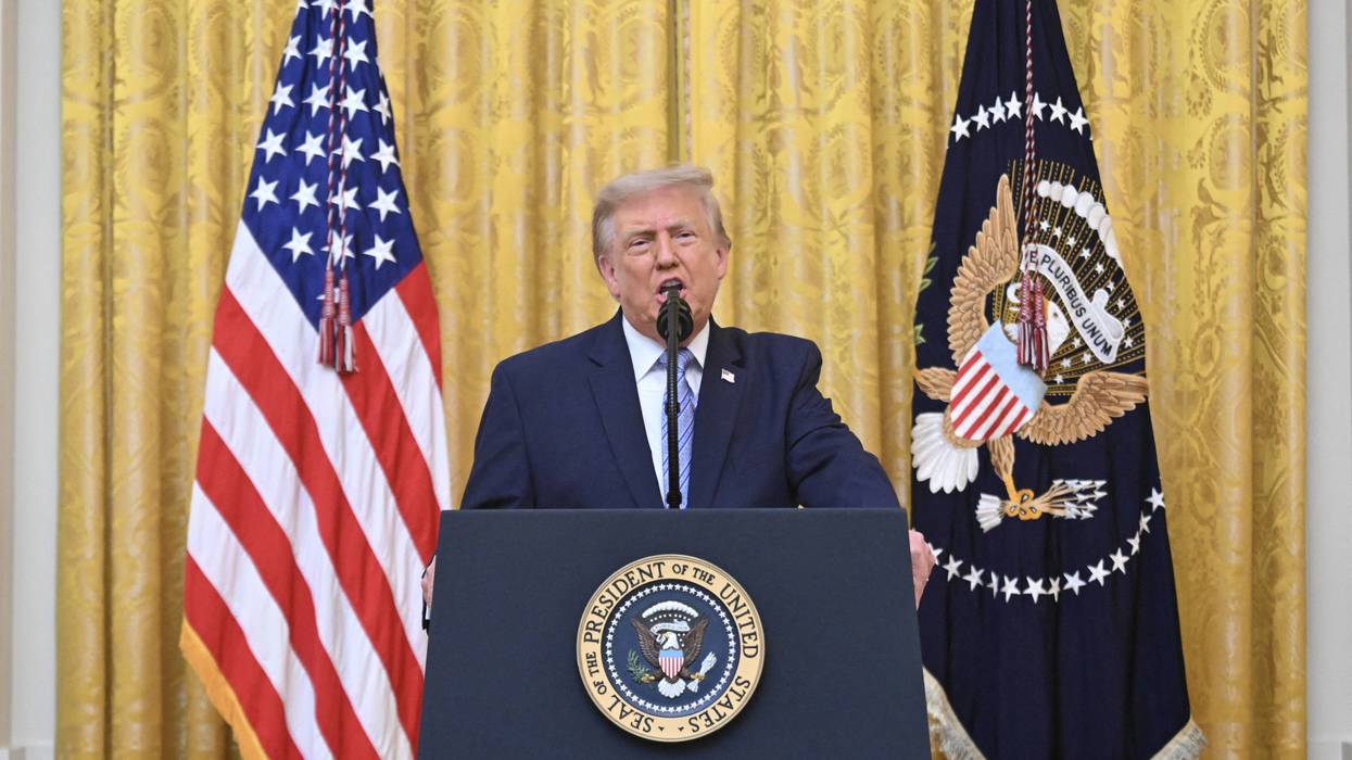 Donald Trump addressing the nation.