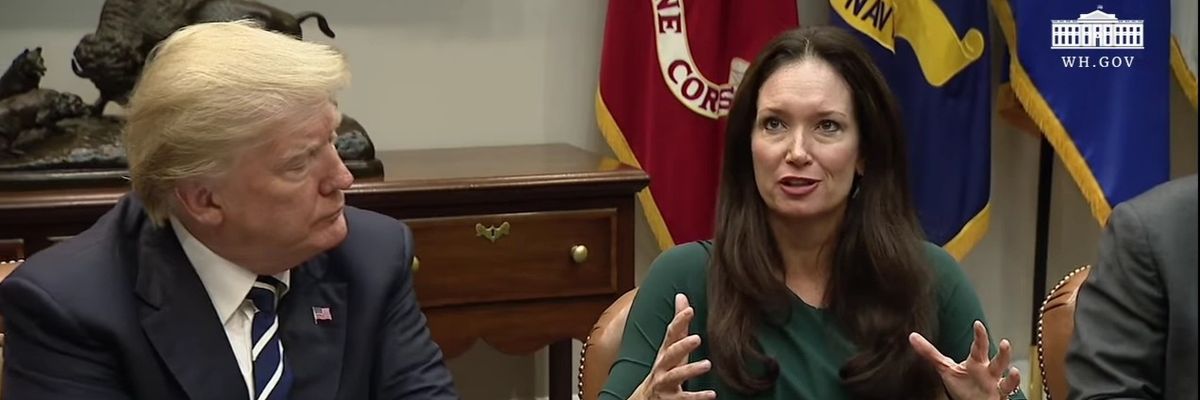 Donald Trump and Brooke Rollins