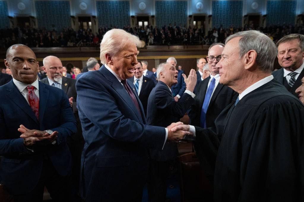 Donald Trump and Chief Justice John Roberts
