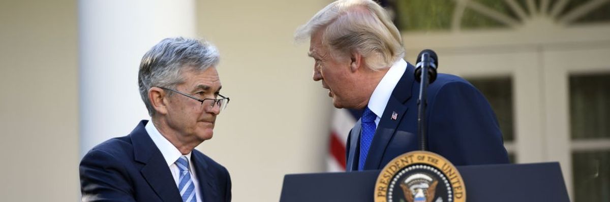 Donald Trump and Jerome Powell