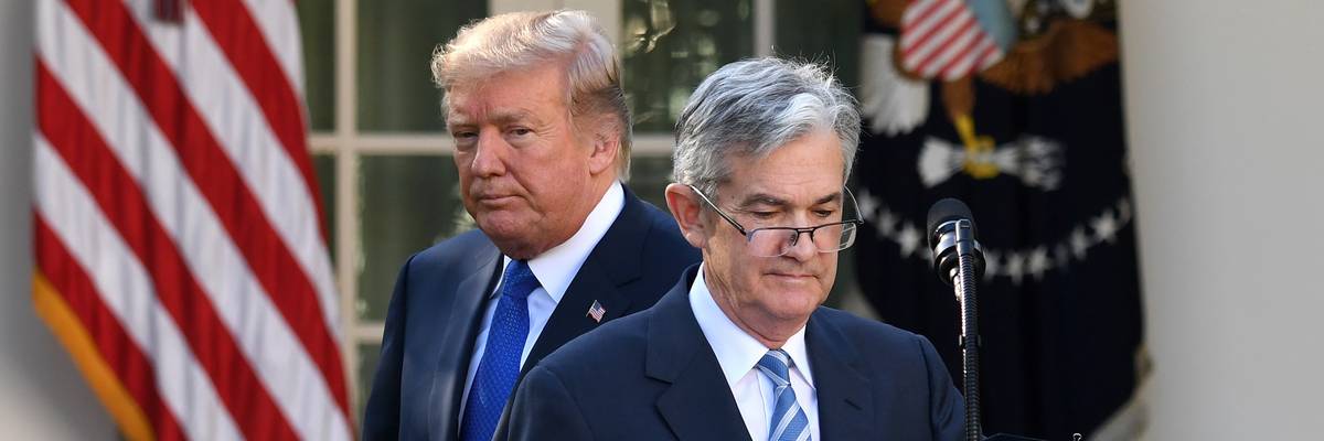 Donald Trump and Jerome Powell