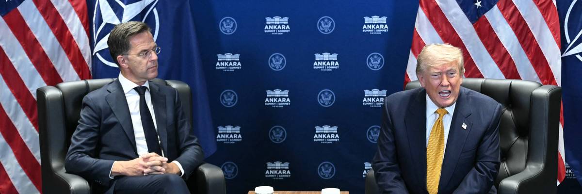 Donald Trump and Mark Rutte