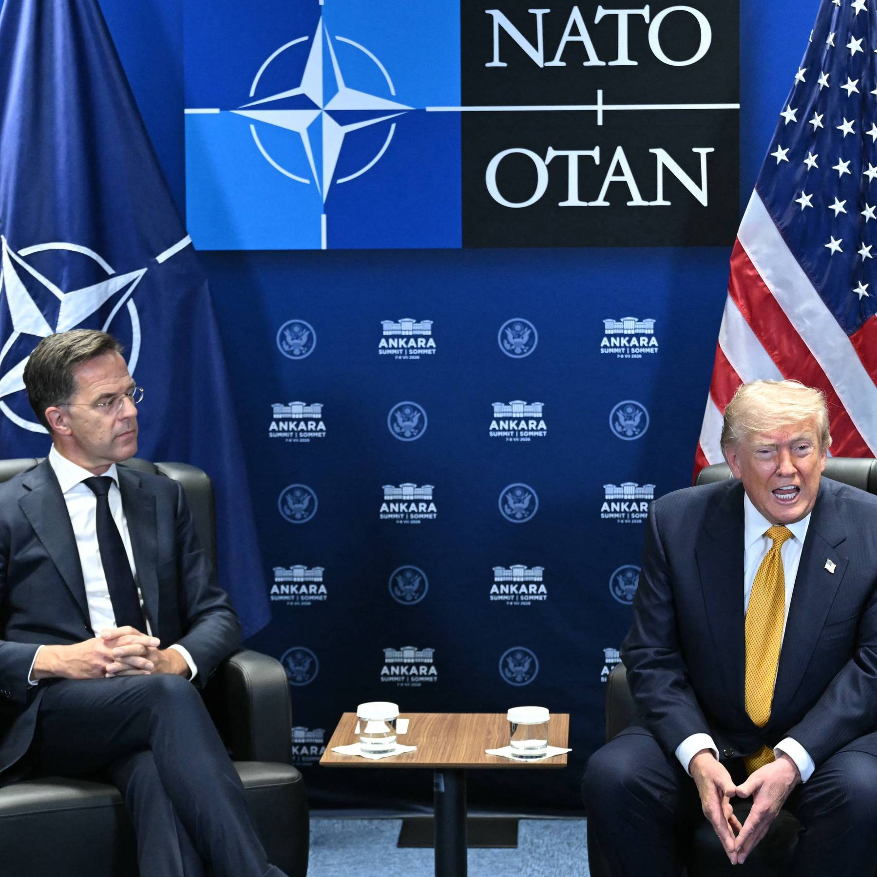 Donald Trump and Mark Rutte