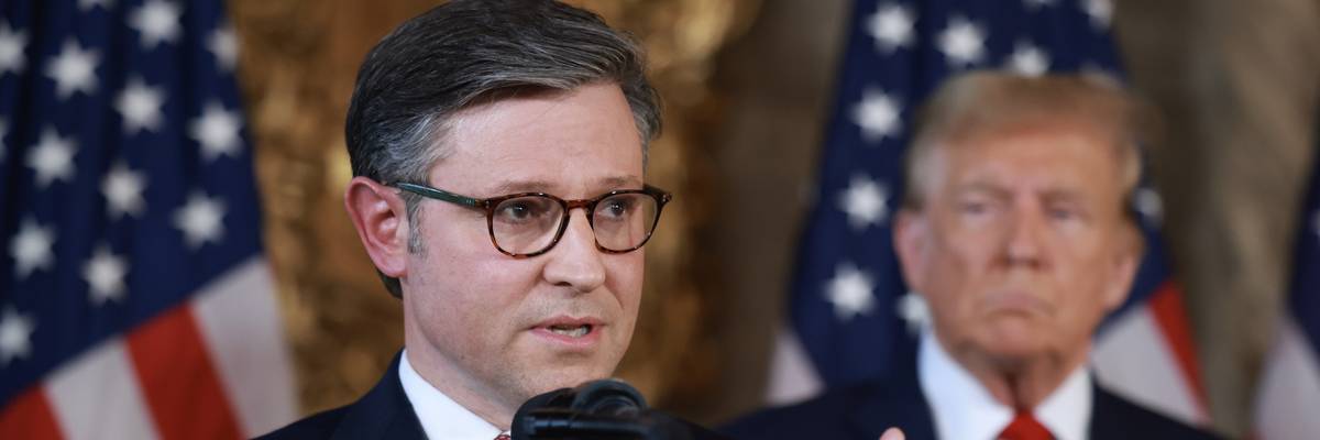 Donald Trump and Mike Johnson