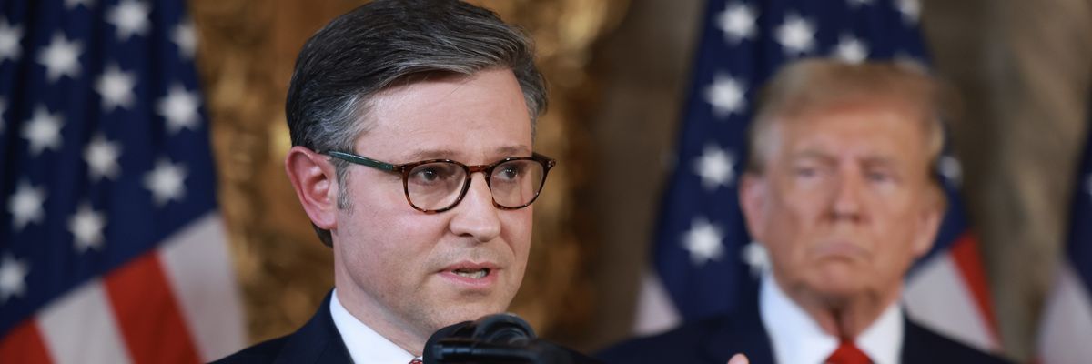 Donald Trump and Mike Johnson