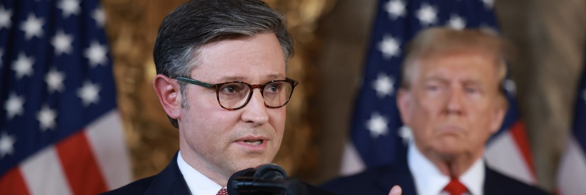 Donald Trump and Mike Johnson