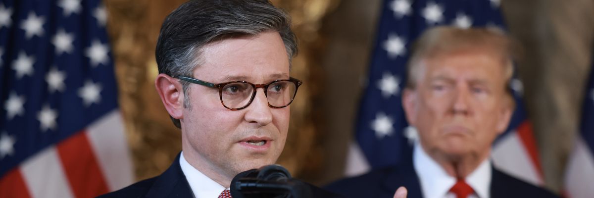 Donald Trump and Mike Johnson