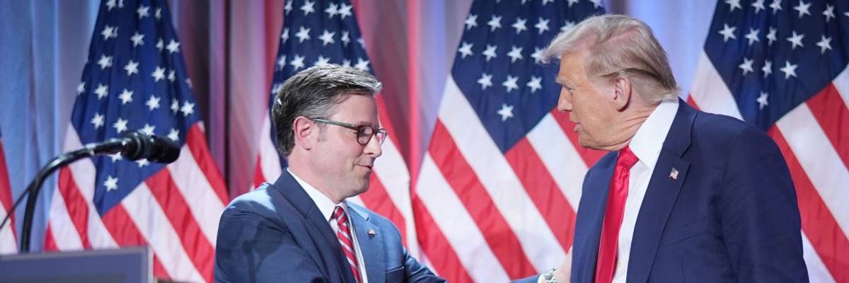 Donald Trump and Mike Johnson