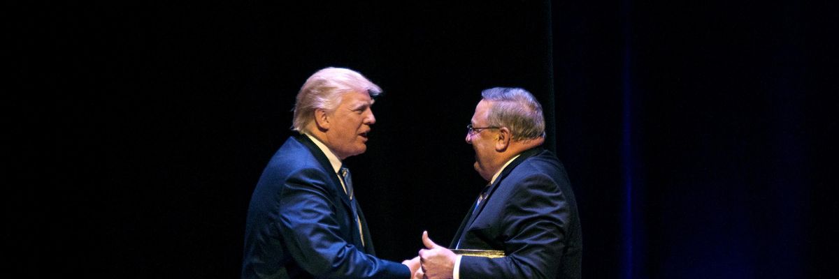 Donald Trump and Paul LePage