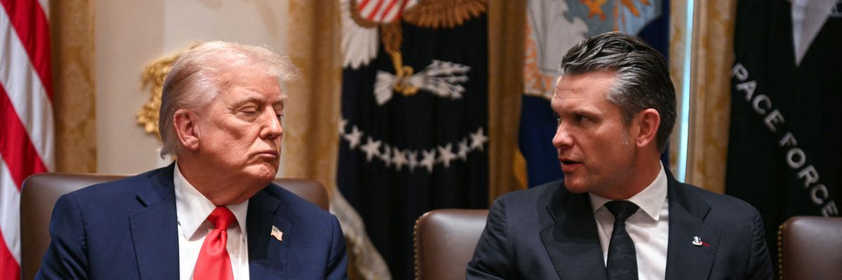 Donald Trump and Pete Hegseth