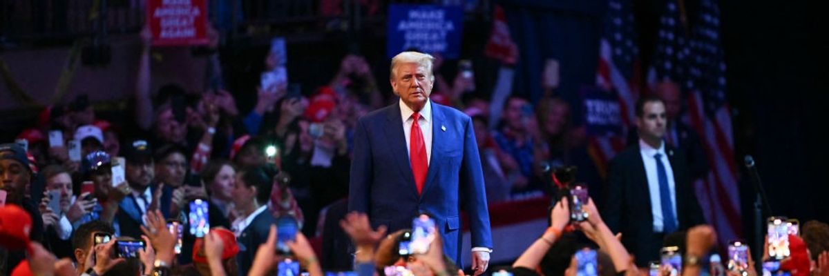 Donald Trump appears at Madison Square Garden rally