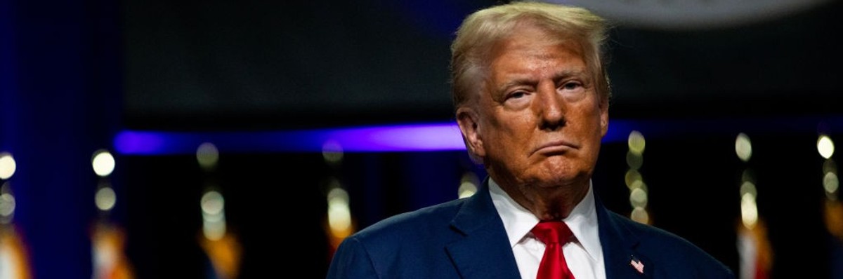 Donald Trump frowns