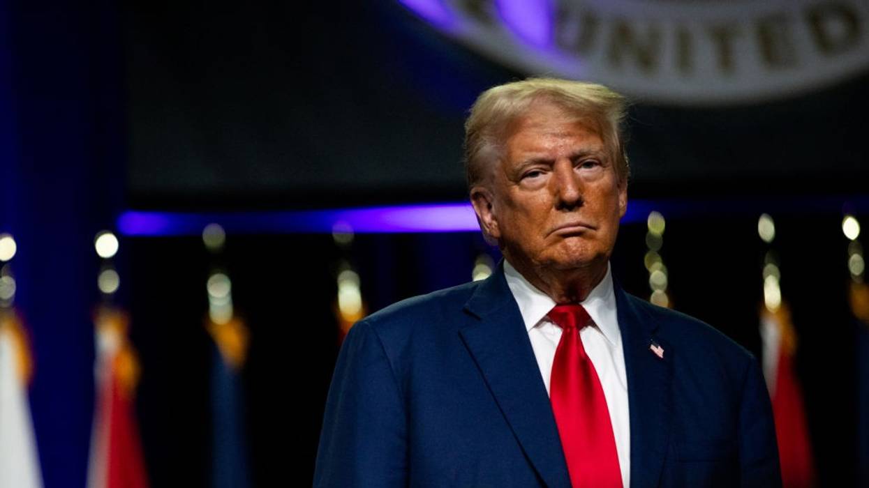 Donald Trump frowns
