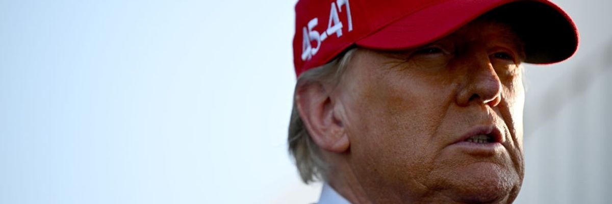 Donald Trump in a MAGA hat