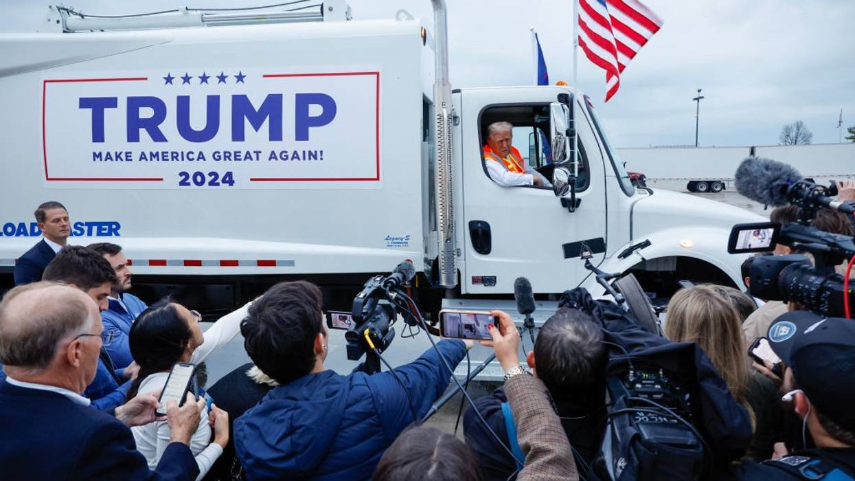Donald Trump in Dump Truck