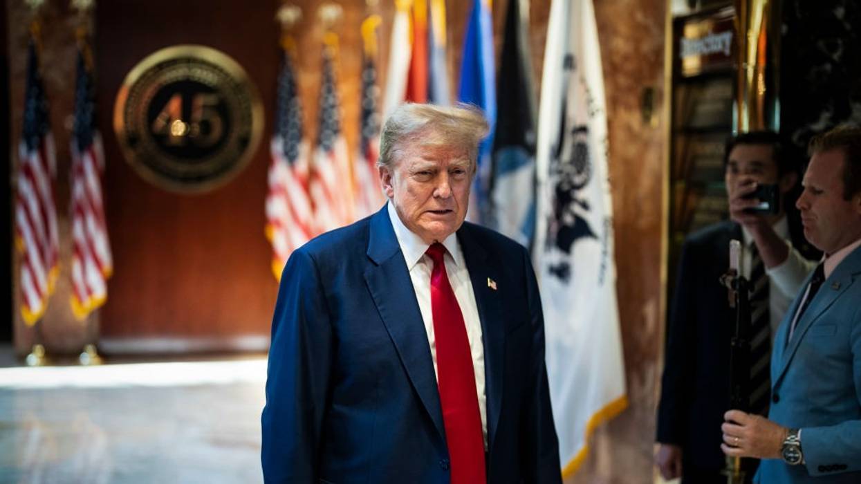 Donald Trump looking ragged in Trump Tower