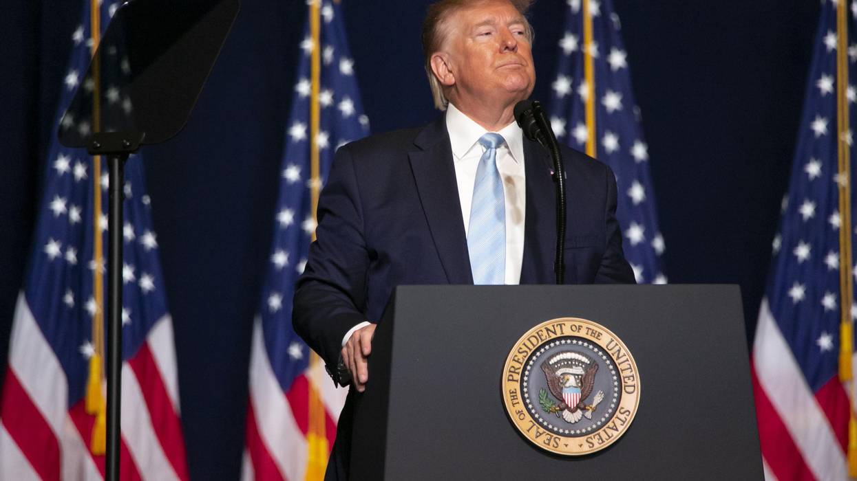 Donald Trump speaks at an event