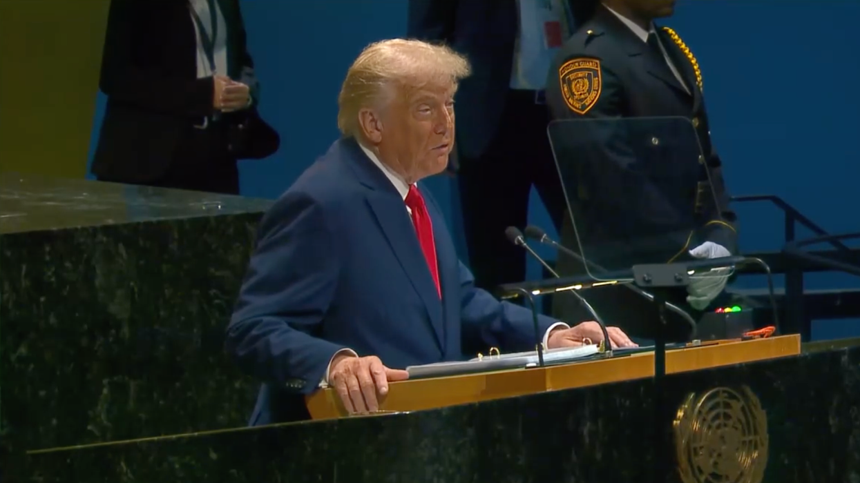 Donald Trump speaks to UN in 2025.