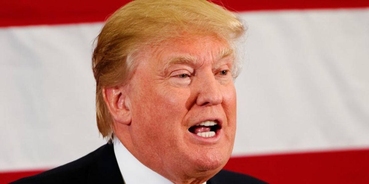 Donald Trump speaks.