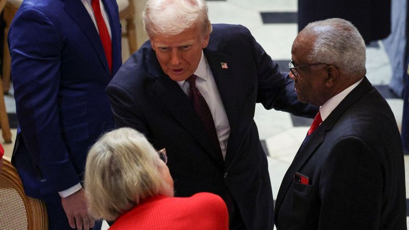 Donald Trump With Clarence Thomas and Ginny Thomas