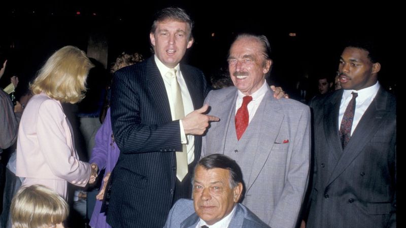 Donald Trump with his father, Fred Trump