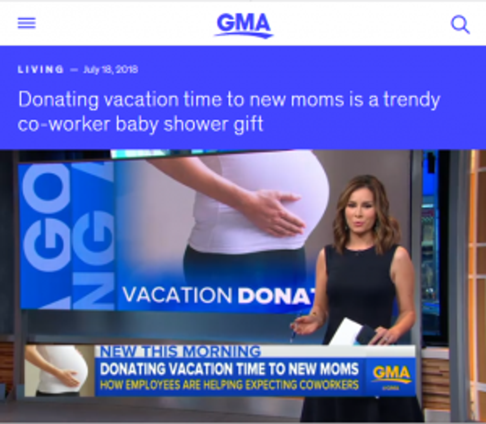 Donated maternity leave is a