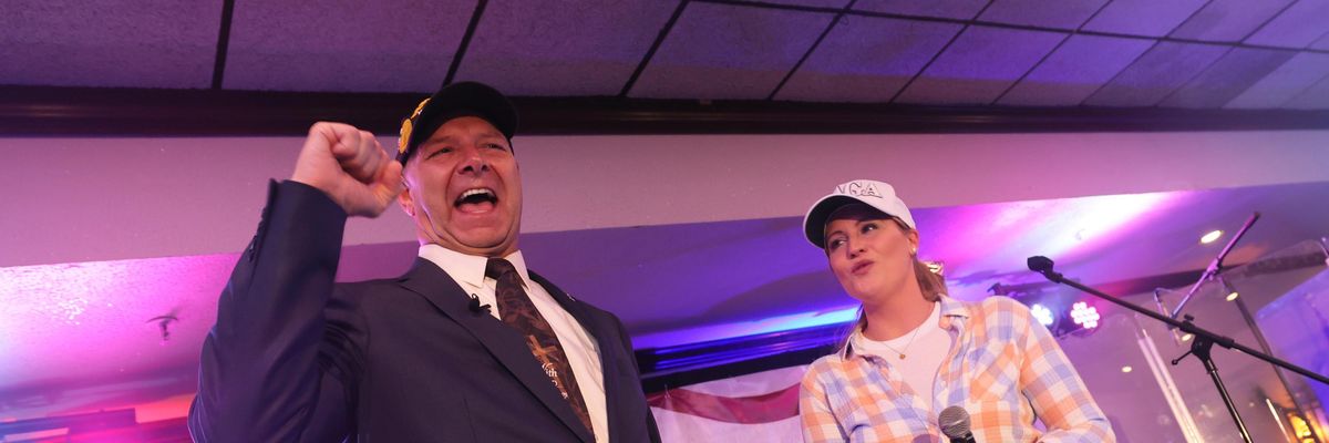 Doug Mastriano speaks to supporters