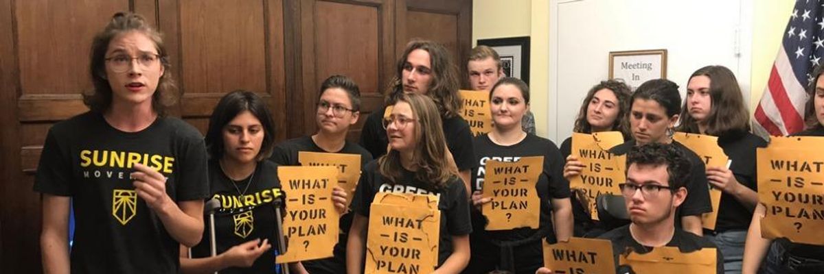'Step Up or Step Aside': With California Engulfed in Flames, Climate Activists Occupy Nancy Pelosi's Office
