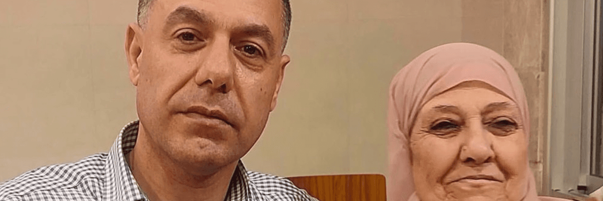 Dr. Hussam Abu Safiya and his mother