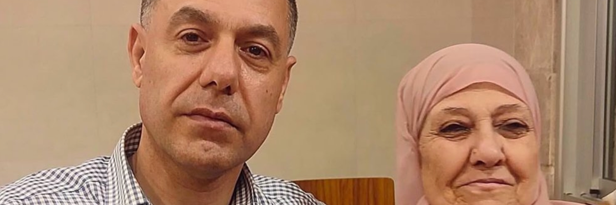 Dr. Hussam Abu Safiya and his mother