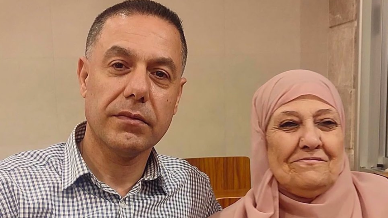 Dr. Hussam Abu Safiya and his mother