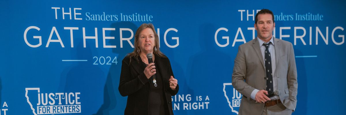 Dr. Jane O'Meara Sanders and Dave Driscoll of the Sanders Institute