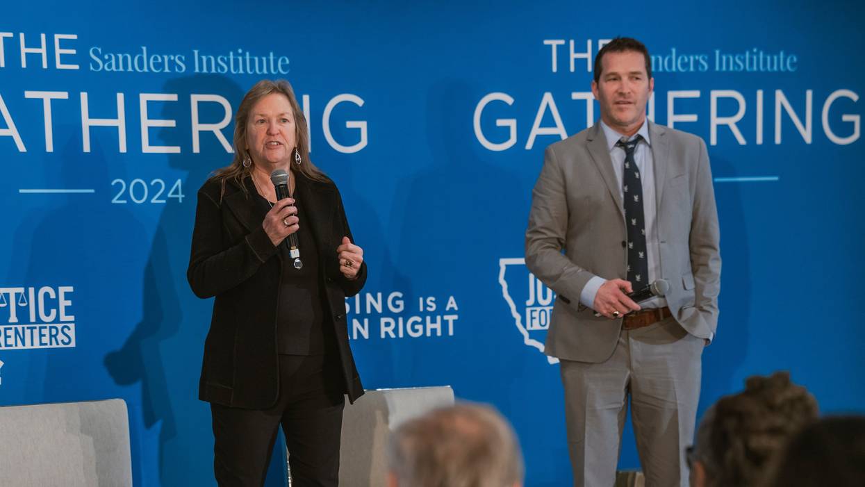Dr. Jane O'Meara Sanders and Dave Driscoll of the Sanders Institute