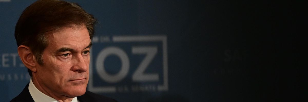 Dr. Mehmet Oz attends a campaign event