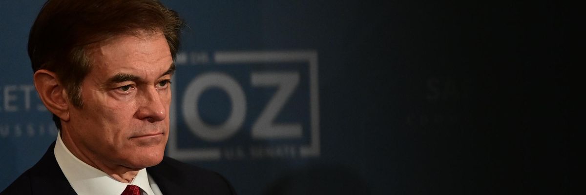 Dr. Mehmet Oz attends a campaign event