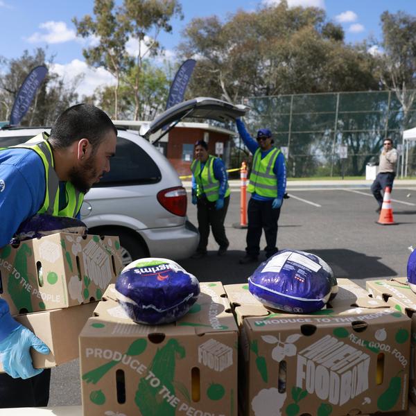 Drive-Thru Food Distribution Held For Californians In Need