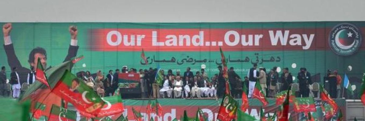 Drone protest staged in Khyber Pakhtunkhwa province by Imran Khan