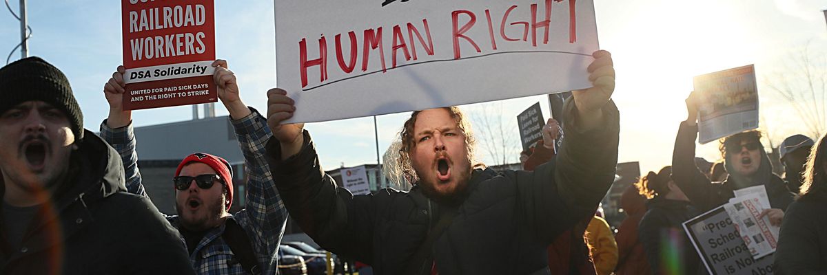 DSA protests Biden in Boston